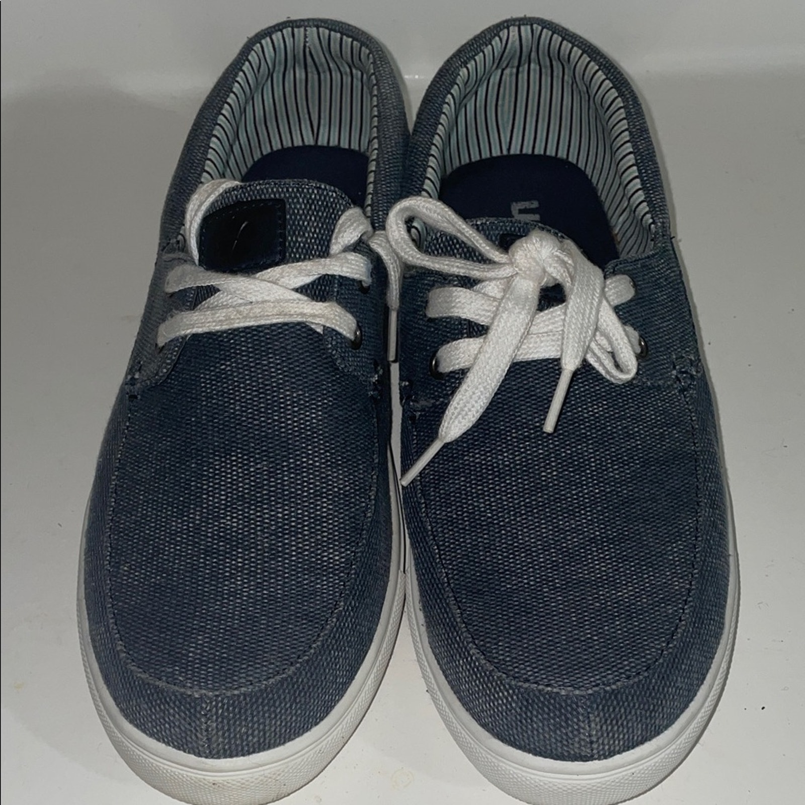 Casual Blue Canvas Sneakers Man Shoes Sz 10.5